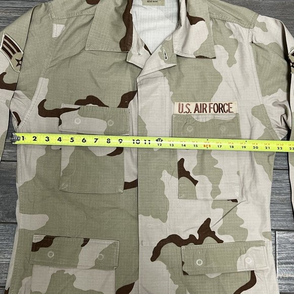 US Air Force Combat Military Coat Desert Jacket Medium Regular Camouflage Beige - Picture 12 of 16
